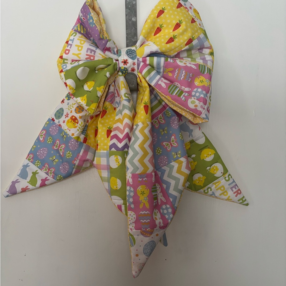Hand Crafted Multicolor Easter Bow